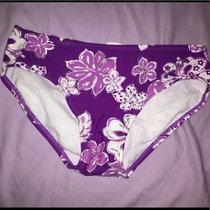 Purple Hawaiian Flower Bikini Bottom